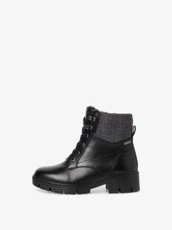 Tamaris Bottine En Cuir - Noir | Bottines