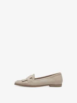 Tamaris Babouche En Cuir - Beige | Chaussures Basses Et Pantoufles