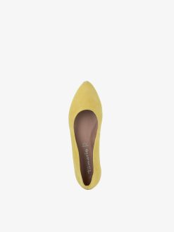 Tamaris Ballerine En Cuir - Jaune | Ballerines