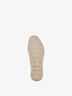 Tamaris Babouche En Cuir - Beige | Baskets