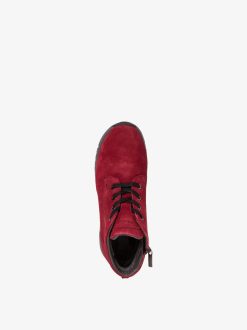 Tamaris Bottine En Cuir - Rouge | Bottines