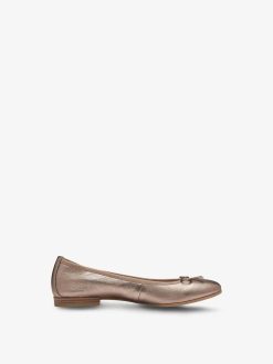 Tamaris Ballerine En Cuir - Metallise | Ballerines