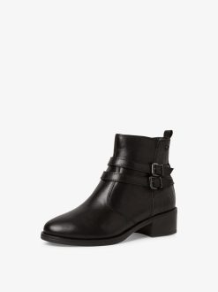 Tamaris Bottine En Cuir - Noir | Bottines