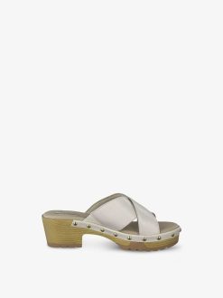 Tamaris Mule En Cuir - Blanc | Mules