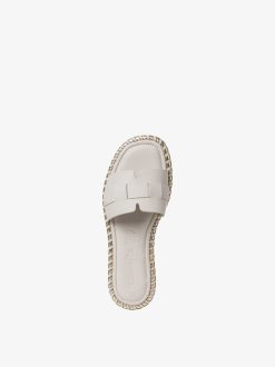 Tamaris Mule En Cuir - Beige | Mules