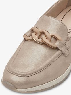 Tamaris Babouche En Cuir - Beige | Baskets