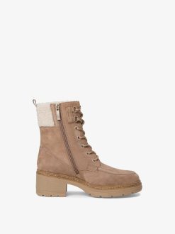 Tamaris Bottine En Cuir - Doublure Chaude Marron | Bottines