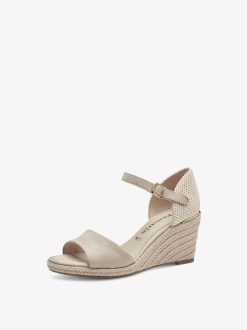 Tamaris Sandale A Talon - Beige | Des Sandales