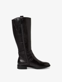 Tamaris Bottes En Cuir - Noir | Bottes