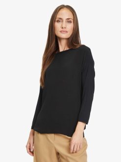 Tamaris Chemise A Manches Longues - Noir | Chemises Et Hauts