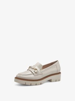 Tamaris Babouche En Cuir - Beige | Chaussures Basses Et Pantoufles