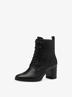 Tamaris Bottine En Cuir - Noir | Bottines