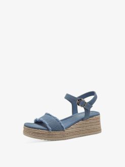 Tamaris Sandale A Talon - Bleu | Des Sandales