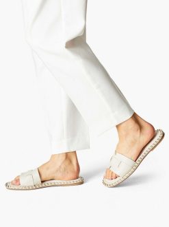 Tamaris Mule En Cuir - Beige | Mules