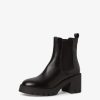 Tamaris Bottine Chelsea En Cuir - Noir | Bottines