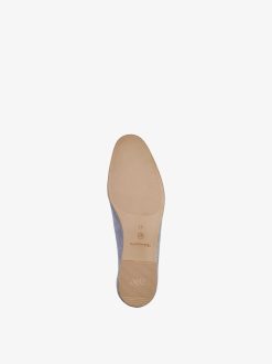 Tamaris Babouche En Cuir - Bleu | Chaussures Basses Et Pantoufles