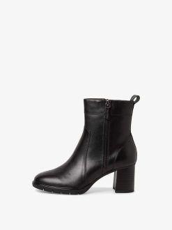 Tamaris Bottine En Cuir - Noir | Bottines