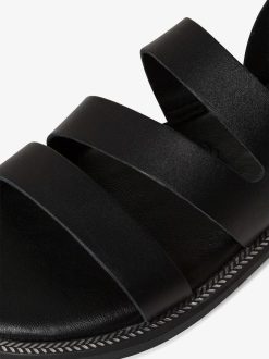 Tamaris Sandale En Cuir - Noir | Des Sandales