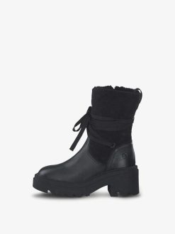 Tamaris Bottine En Cuir - Doublure Chaude Noire | Bottines