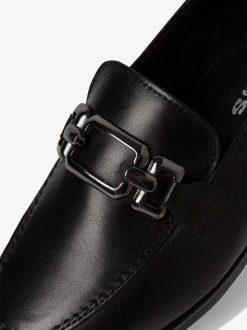 Tamaris Babouche En Cuir - Noir | Chaussures Basses Et Pantoufles