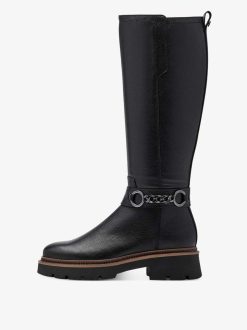 Tamaris Bottes En Cuir - Noir | Bottes