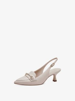 Tamaris Escarpins A Bride En Cuir - Beige | Pompes