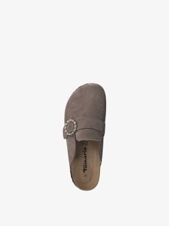 Tamaris Mule En Cuir - Beige | Mules