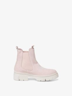 Tamaris Bottine Chelsea En Cuir - Rose | Bottines