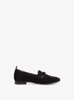 Tamaris Babouche En Cuir - Noir | Chaussures Basses Et Pantoufles