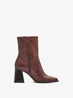 Tamaris Bottine En Cuir - Marron | Bottines