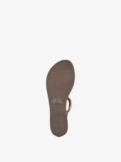 Tamaris Sandale En Cuir - Marron | Des Sandales