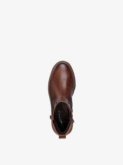 Tamaris Bottine En Cuir - Marron | Bottines