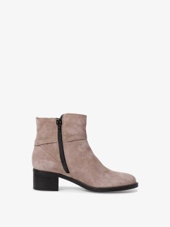 Tamaris Bottine En Cuir - Beige | Bottines