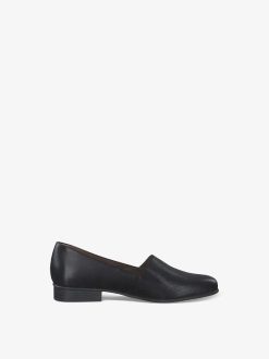 Tamaris Babouche En Cuir - Noir | Chaussures Basses Et Pantoufles