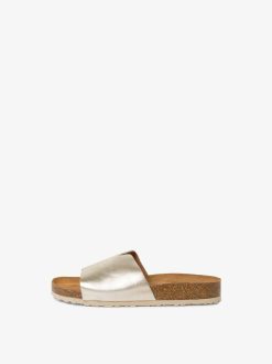 Tamaris Mule En Cuir - Or | Mules