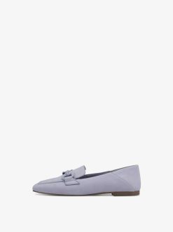 Tamaris Babouche En Cuir - Violet | Chaussures Basses Et Pantoufles