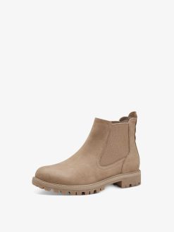 Tamaris Bottine Chelsea En Cuir - Marron | Bottines