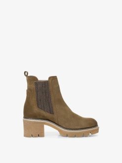 Tamaris Bottine Chelsea En Cuir - Vert | Bottines