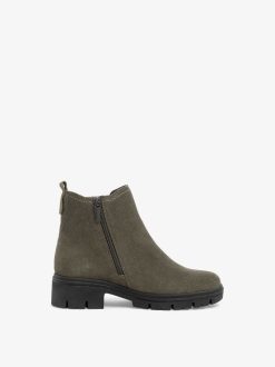 Tamaris Bottine Chelsea En Cuir - Vert | Bottines