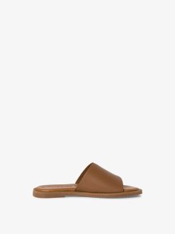 Tamaris Mule En Cuir - Marron | Mules