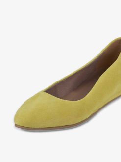 Tamaris Ballerine En Cuir - Jaune | Ballerines