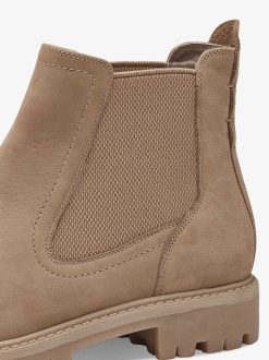 Tamaris Bottine Chelsea En Cuir - Marron | Bottines