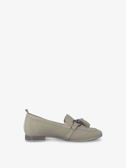 Tamaris Babouche En Cuir - Beige | Chaussures Basses Et Pantoufles