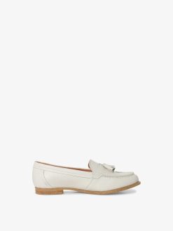 Tamaris Babouche En Cuir - Blanc | Chaussures Basses Et Pantoufles