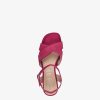 Tamaris Sandale A Talon En Cuir - Rose | Des Sandales