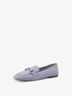 Tamaris Babouche En Cuir - Violet | Chaussures Basses Et Pantoufles