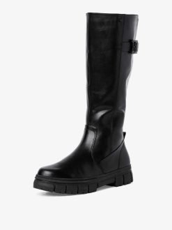 Tamaris Bottes En Cuir - Noir | Bottes