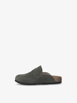 Tamaris Mule En Cuir - Vert | Mules