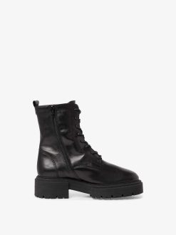 Tamaris Bottine En Cuir - Doublure Chaude Noire | Bottines