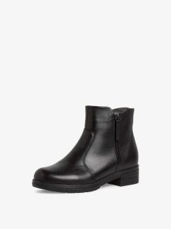 Tamaris Bottine En Cuir - Noir | Bottines